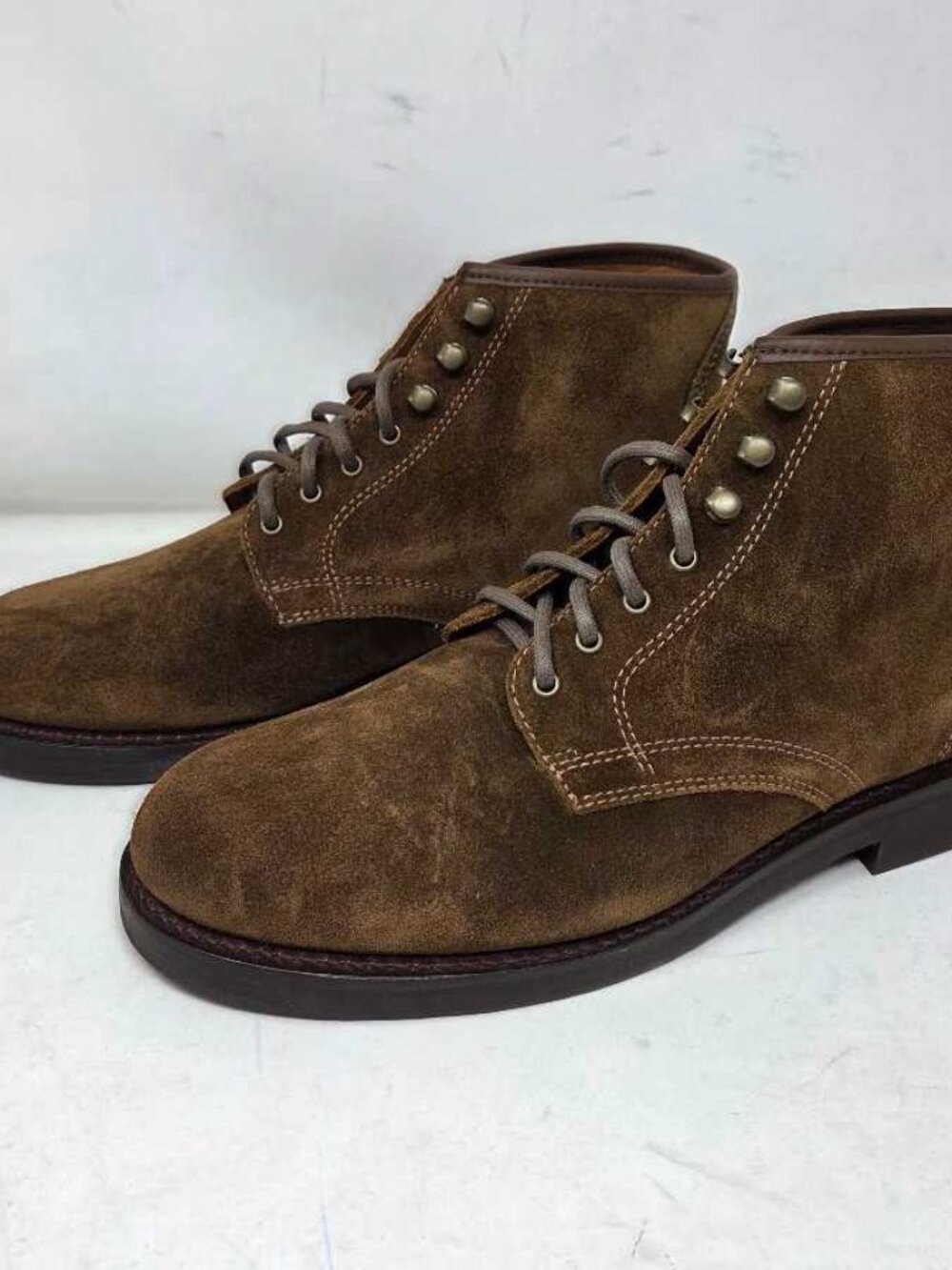New 9 J.Crew Field boots in suede / Snuff brown - Picture 6 of 10